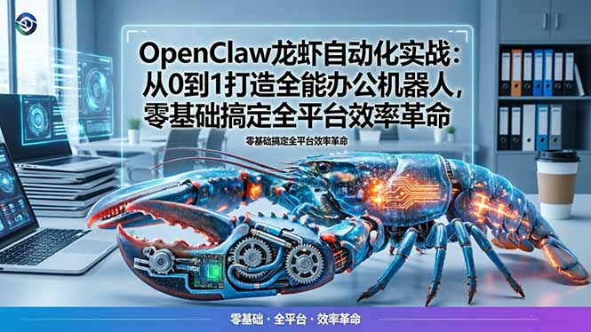 （17996期）OpenClaw龙虾自动化实战：从0到1打造全能办公机器人，零基础搞定全平台效率革命