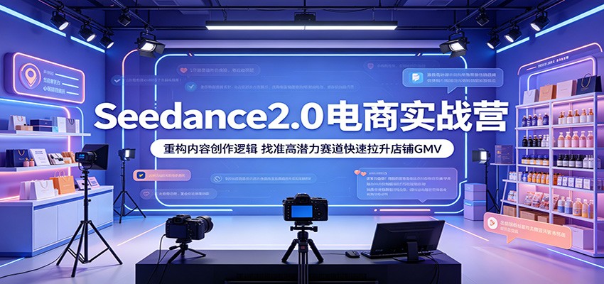 Seedance2.0电商实战营:重构内容创作逻辑,找准高潜力赛道快速拉升店铺GMV