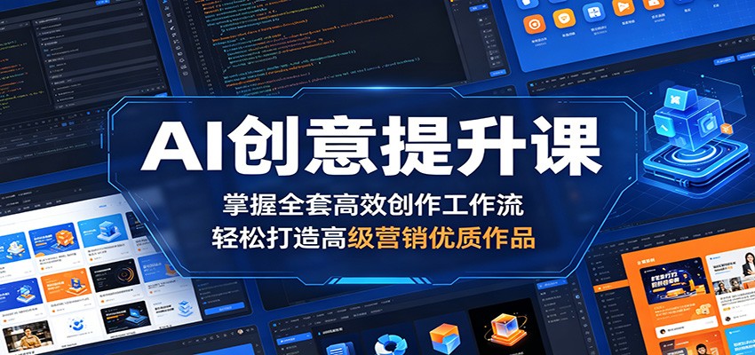 AI创意提升课:掌握全套高效创作工作流,轻松打造高级营销优质作品