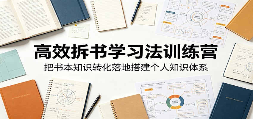 高效拆书学习法训练营,把书本知识转化落地搭建个人知识体系