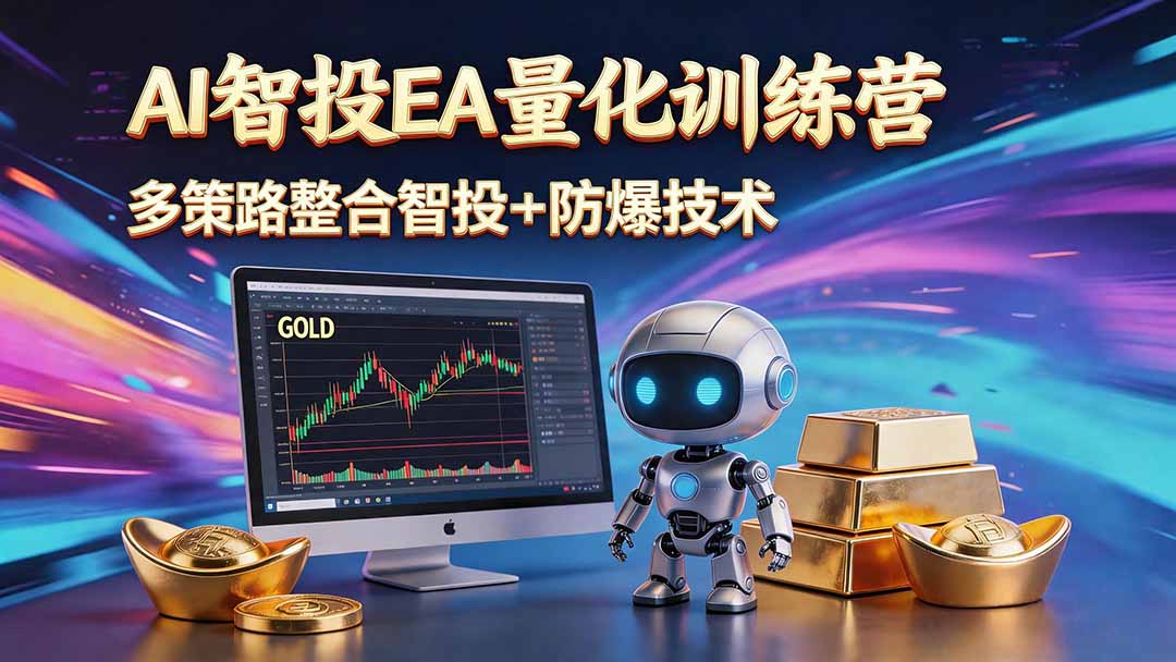 (18880期)AI智投EA量化运营技术,自动化黄金操盘技术,小白也可以轻松上手日入1000+