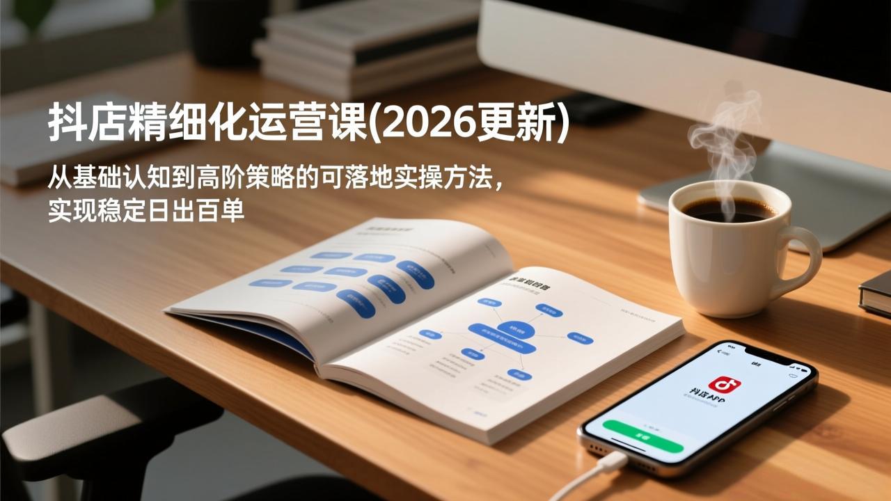(18842期)抖店精细化运营课(更新6月),从基础认知到高阶策略的可落地实操方法,实现稳定日出百单