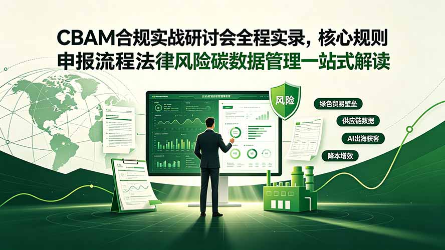 (19235期)CBAM合规实战研讨会全程实录,核心规则申报流程法律风险碳数据管理一站式解读