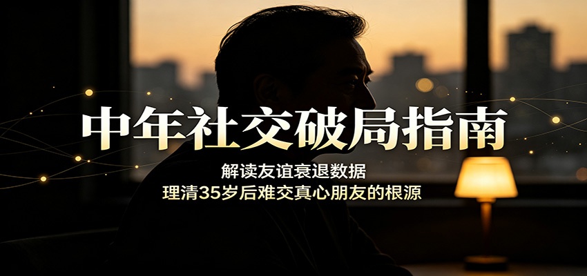 中年社交破局指南:解读友谊衰退数据,理清35岁后难交真心朋友的根源