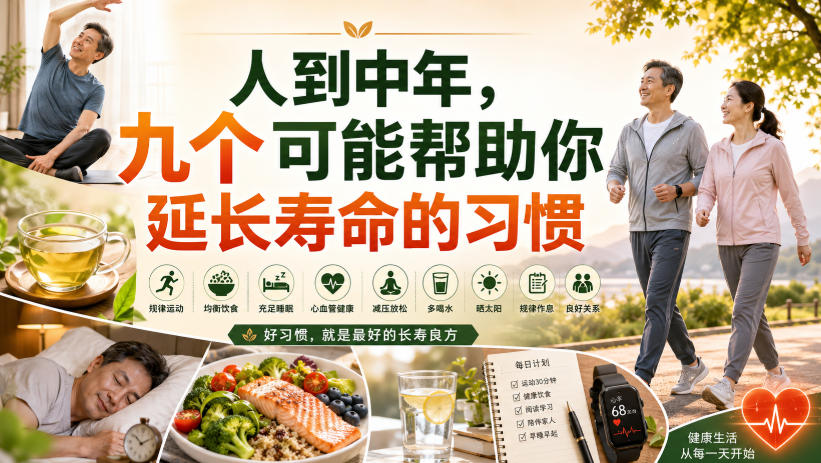 付费文章:人到中年,九个可能帮助你延长寿命的习惯