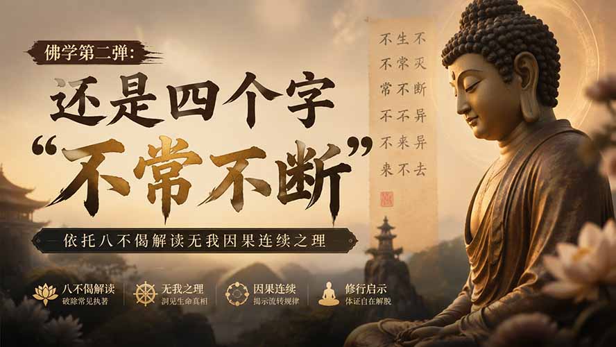 (19779期)付费文章:佛学第二弹:还是四个字“不常不断”依托八不偈解读无我因果连续之理