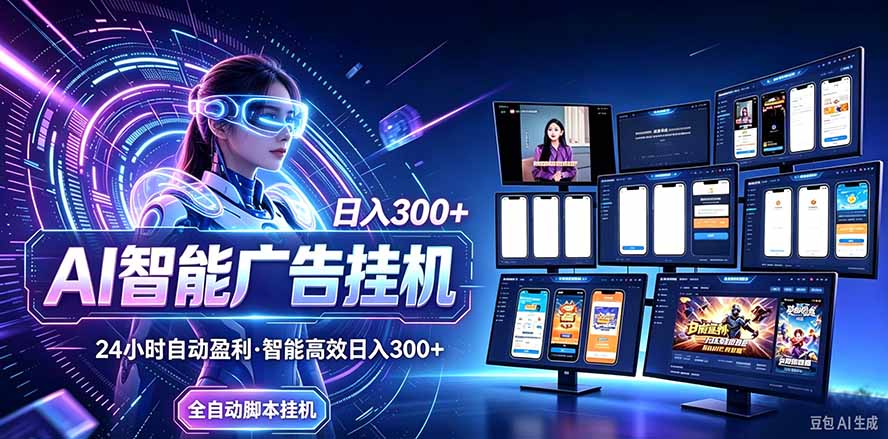 （20964期）24小时AI广告挂机｜在家就能做的被动副业