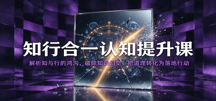 知行合一认知提升课：解析知与行的鸿沟，破除知识幻觉，把道理转化为落地行动